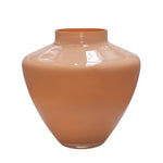 Kagera Pastel Peach Vaas – Mondgeblazen Glas in Oranje & Roze – Stijlvolle Interieuraanvulling