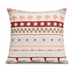 Lente Bohemian Sierkussen 45x45 cm – Terracotta Strepen Design