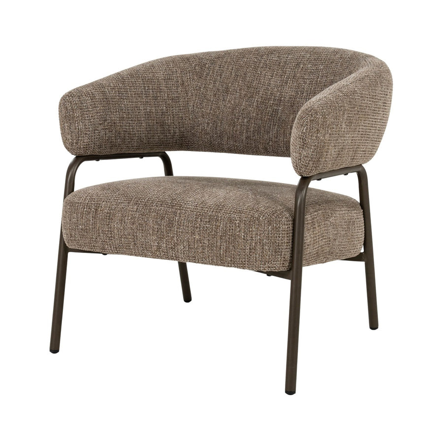 Fauteuil Fabrice – stof & metaal taupe Veso