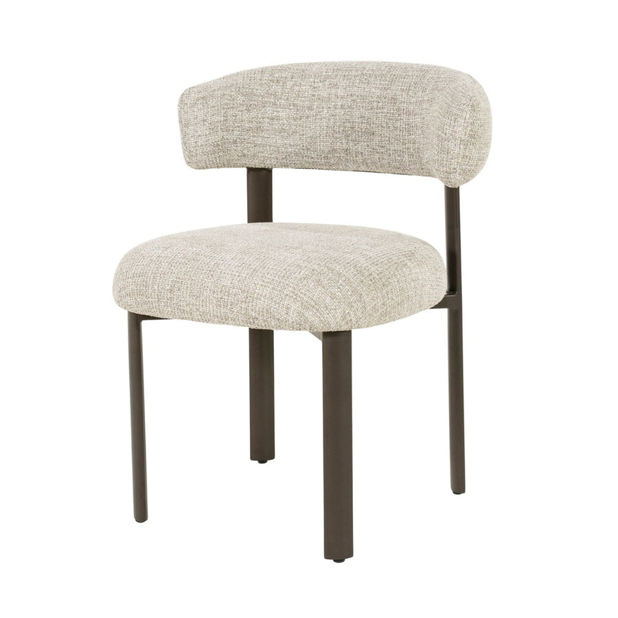 Stoel Bettina – stof, foam & staal bruin Veso