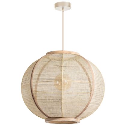 Japandi hanglamp Fabric zandkleurig