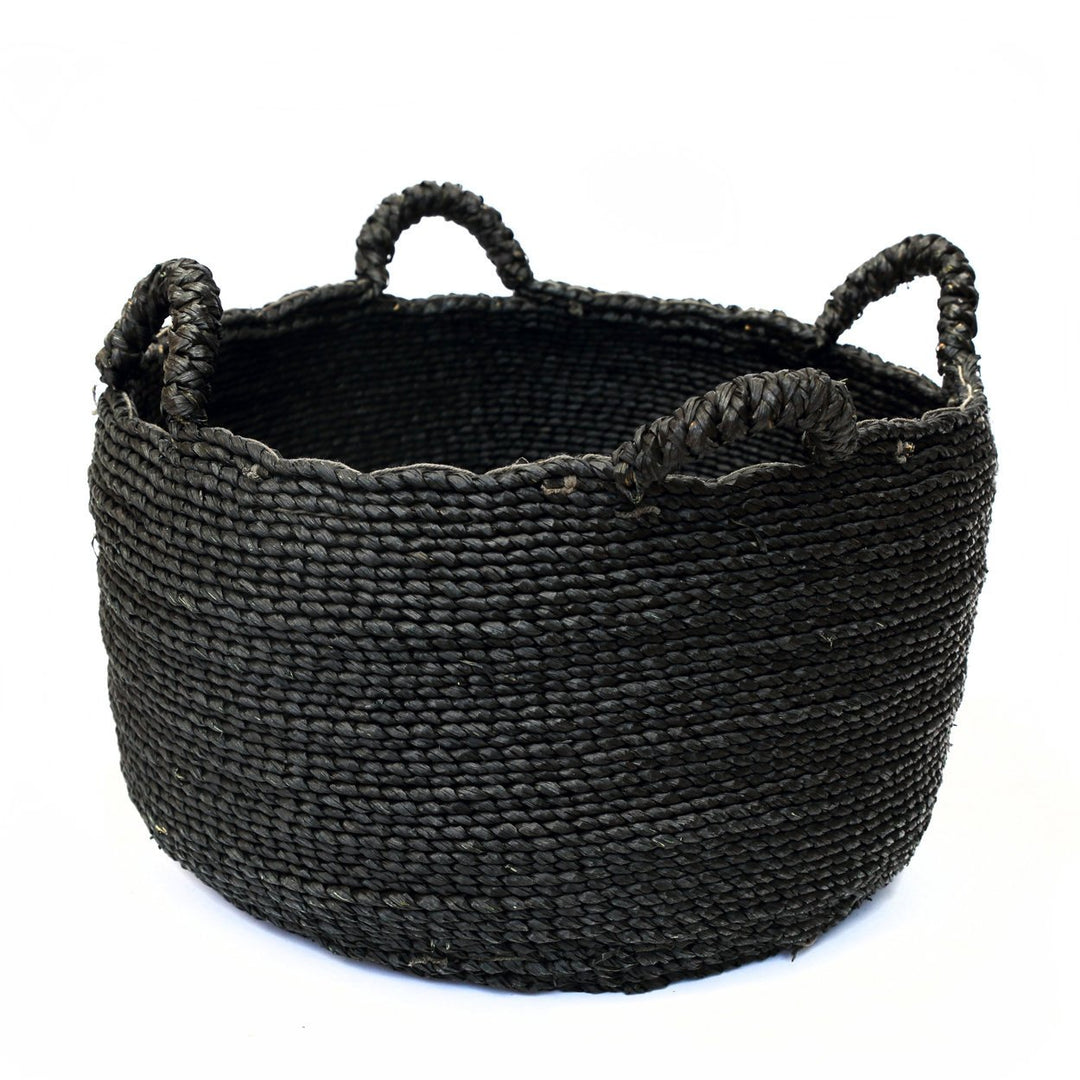 Zwarte Zeegras Mand – Les Quatre Mains – Maat L