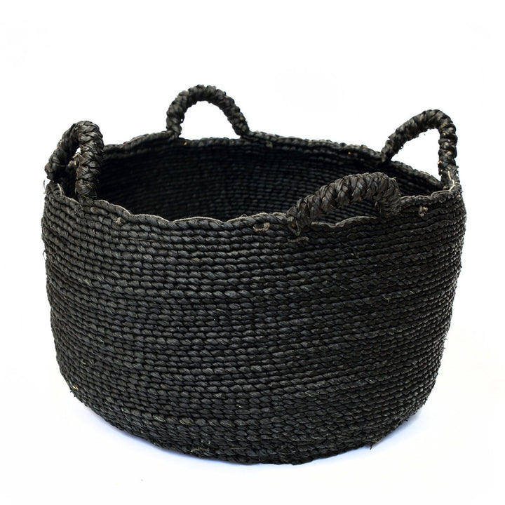 Zwarte Zeegras Mand – Les Quatre Mains – Maat L