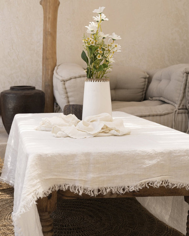 Luxe Linnen Tafelkleed – Wit – 150x250 cm