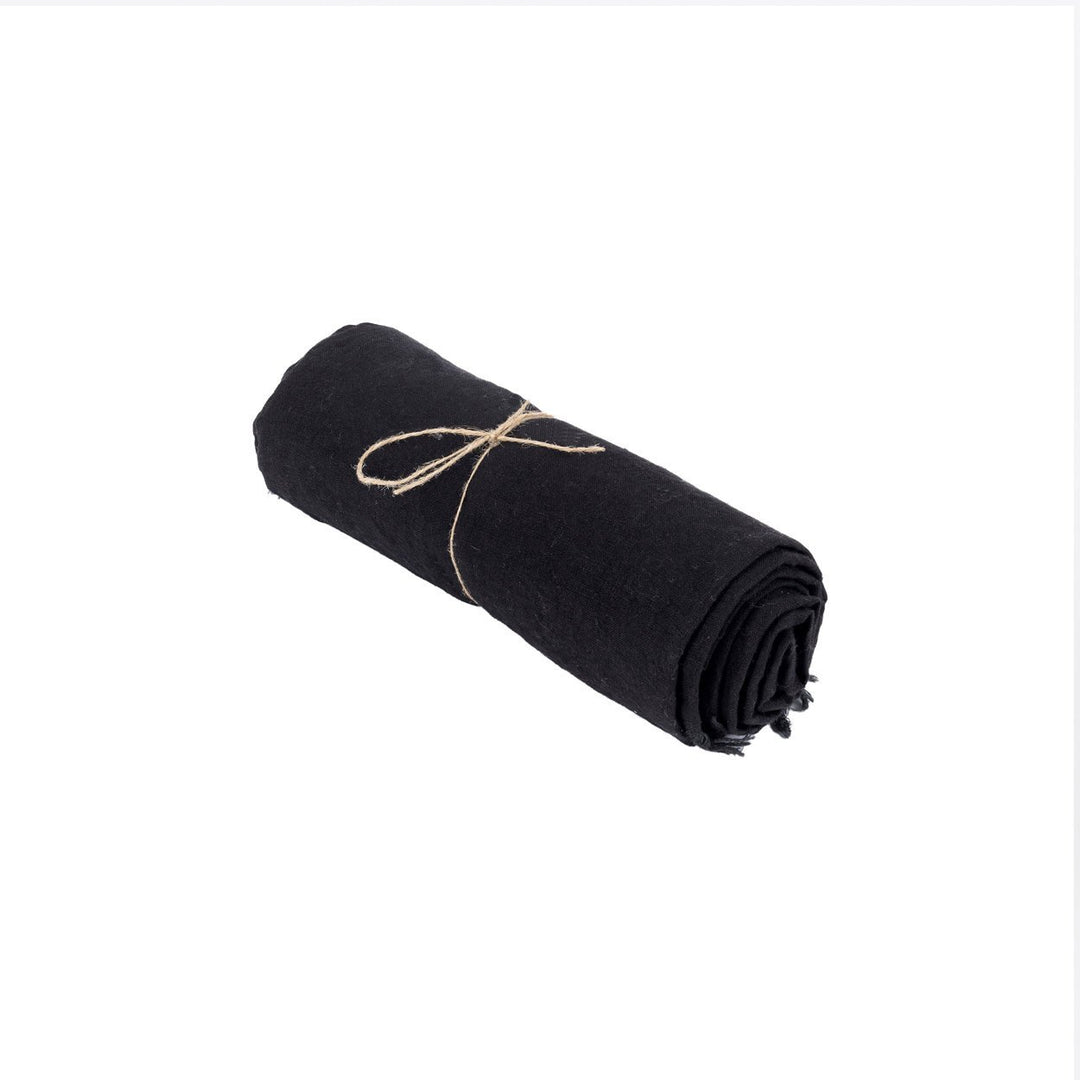 Luxe Linnen Tafelkleed – Zwart – 150x150 cm