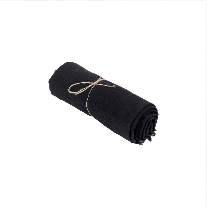 Luxe Linnen Tafelkleed – Zwart – 150x150 cm