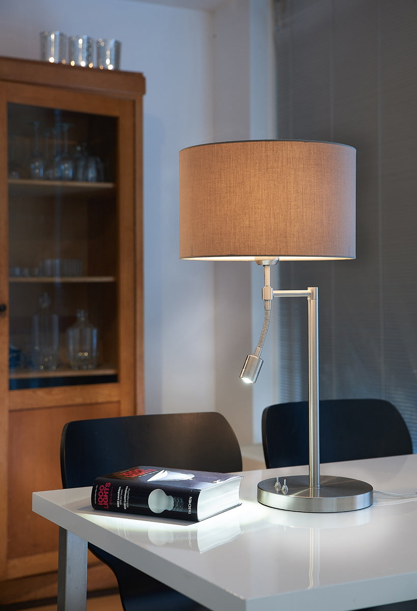 Light & Living Lampvoet Calgary Nikkel Satijn met Led 47,5cm