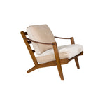 Smalle fauteuil met houten frame 67 cm – Dutchbone Washington