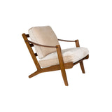 Smalle Fauteuil met Houten Frame 67 cm – Dutchbone Washington