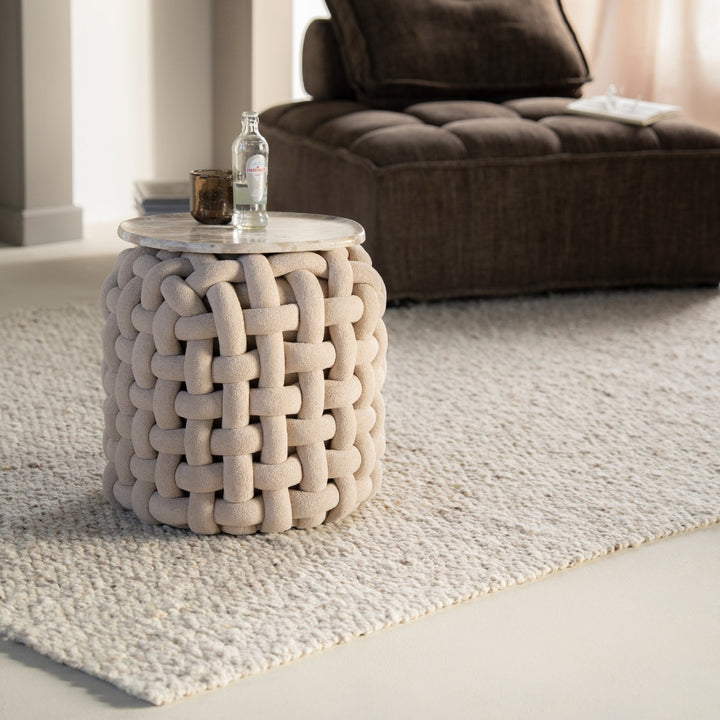 Poef Poofie – polyester beige