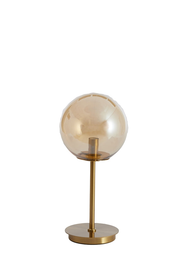 Light & Living Tafellamp Medina Glas Amber Ø20x43cm