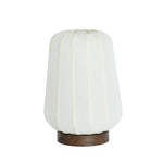Tafellamp BIBURY hout print donker bruin+wit