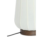 Tafellamp BIBURY hout print donker bruin+wit