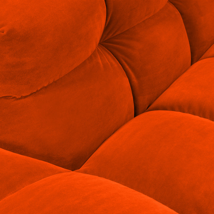 Velvet Chaise Longue – Luxe Ronde Design Ligbank | Royal Orange