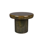 Ronde bijzettafel mangohout groen 45 cm – Dutchbone Mush