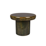 Ronde Bijzettafel Brons-Groen 45 cm – Dutchbone Mush