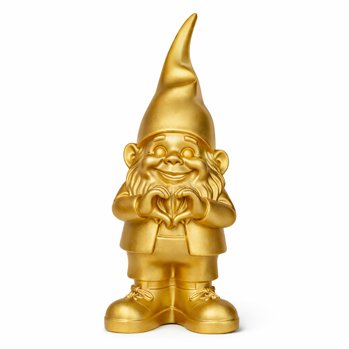 Gouden Paas kabouter/gnoom met Hart