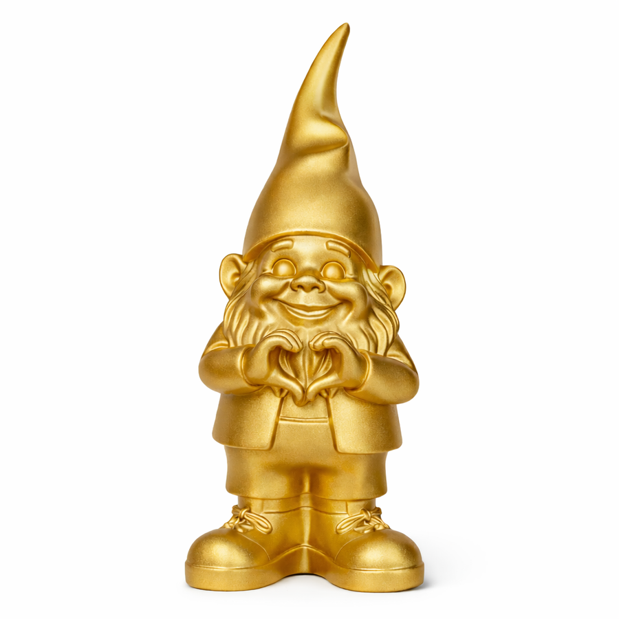 Gouden kabouter  met Hart