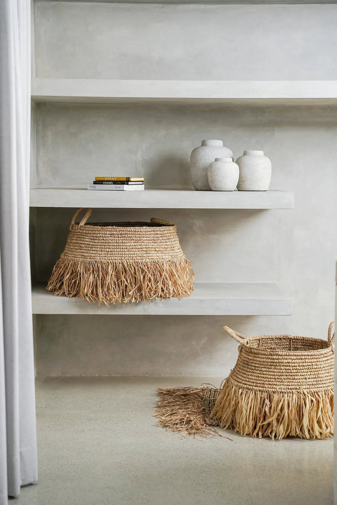 Raffia Deluxe Mand – M – Naturel