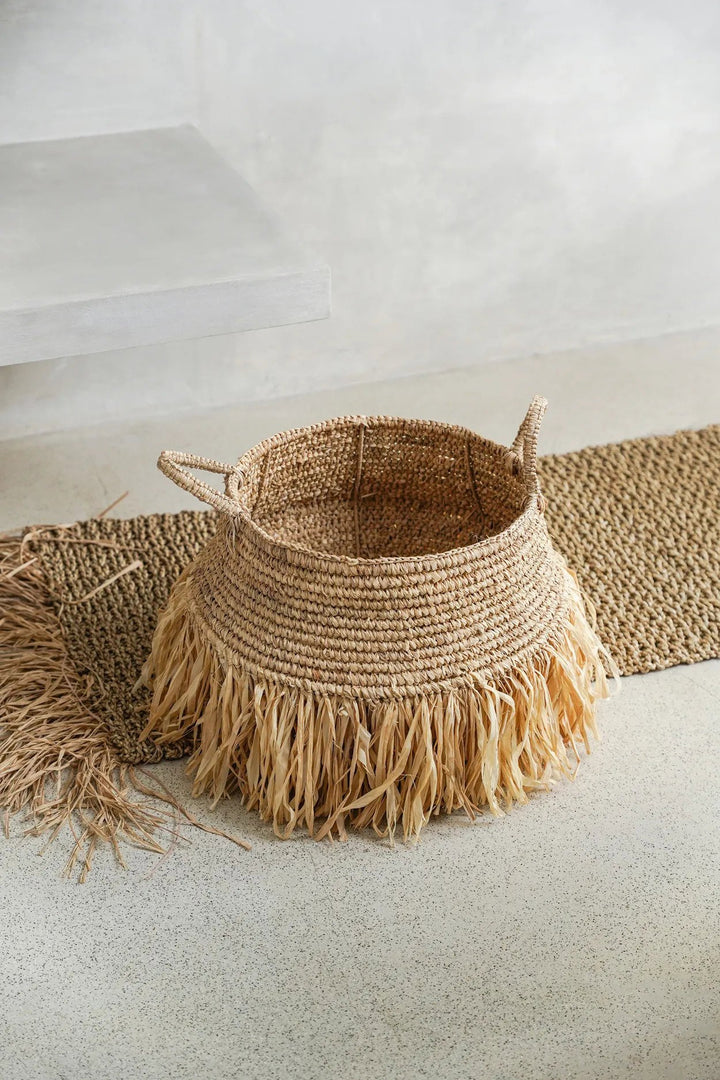 Raffia Deluxe Mand – M – Naturel