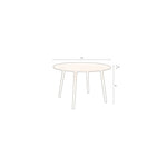 Maattekening ronde eettafel 120 x 75 cm Dutchbone Clover