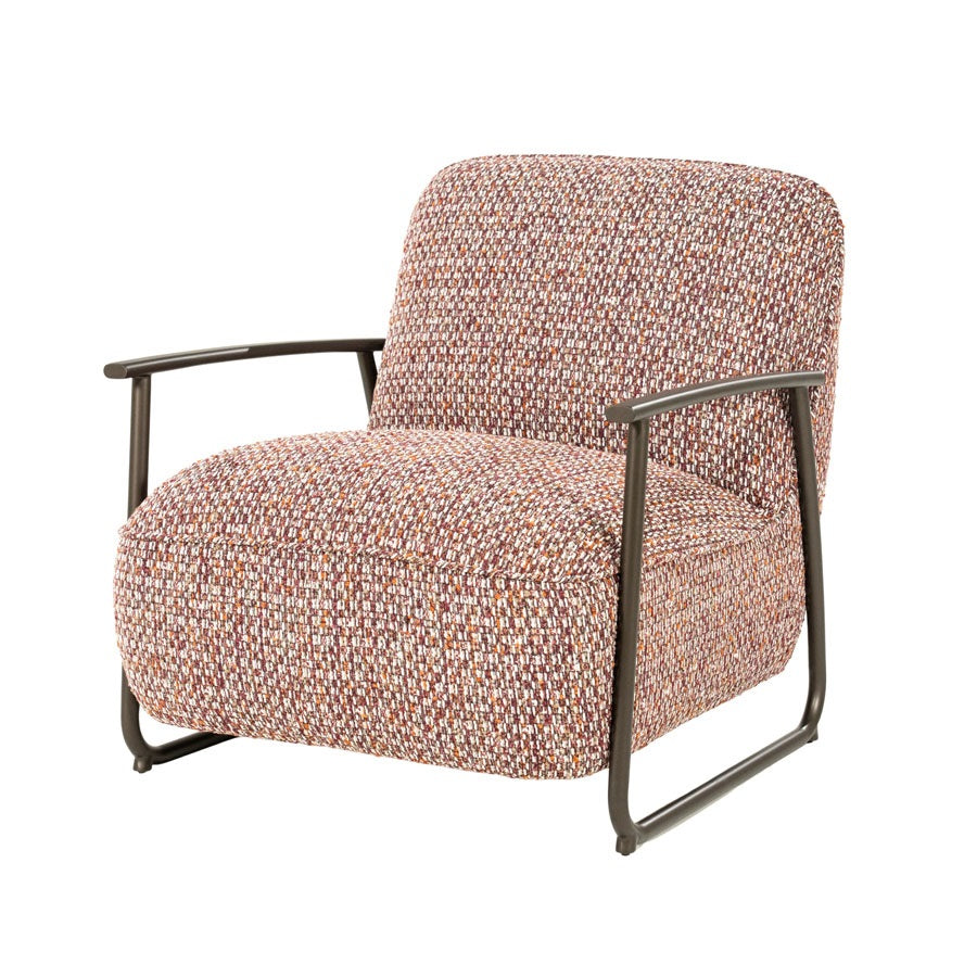 Fauteuil Norel – stof, foam & metaal taupe Vive