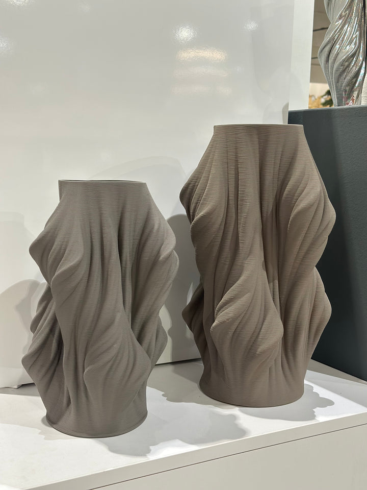 Bloemenvaas twist taupe
