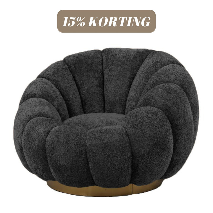 Draaibare Fauteuil Daisy Anthracite Euphoria PTMD