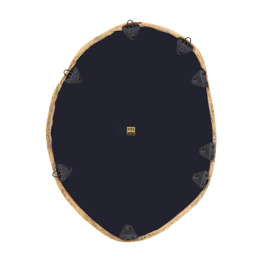 Paislie Brass Organic Shaped Mirror Round 56x3x72cm PTMD