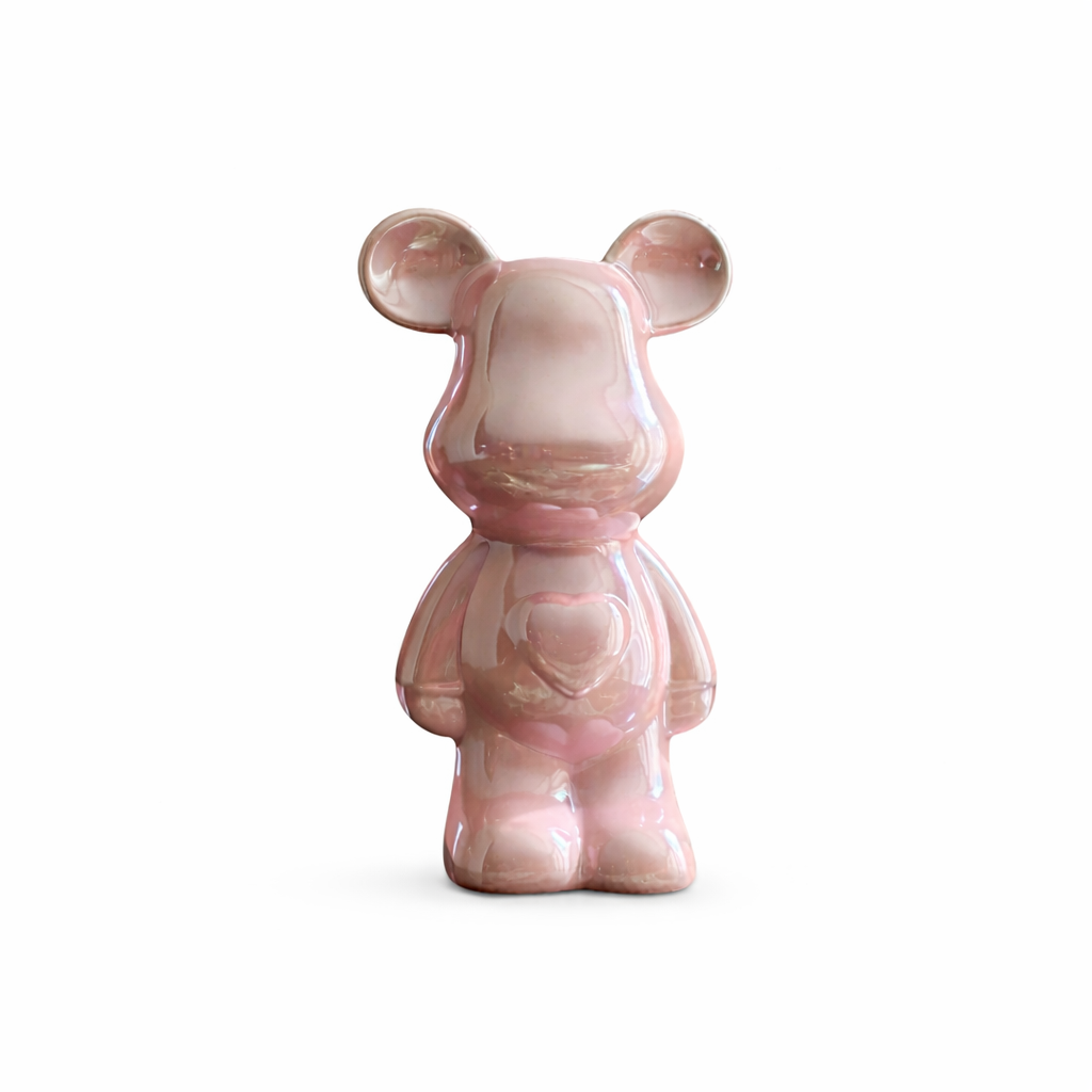 Roze Beer Beeld – Parelmoer Hart