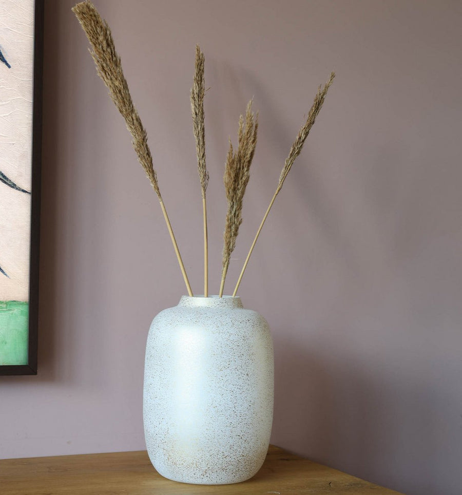 Artic Sparkle Gold vaas – Mondgeblazen gouden vaas met glinstereffect