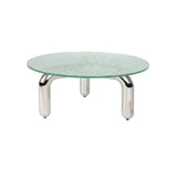 Ronde Salontafel Glas met RVS 80 cm – Dutchbone Marly
