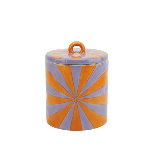 Swirl Orange/Lilac pot medium