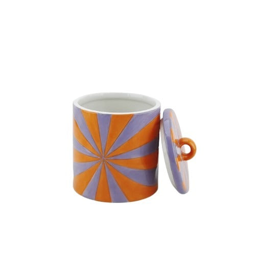 Swirl Orange/Lilac pot medium