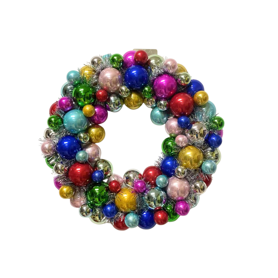 Kerstkrans Kerstballen Multicolour – 34 cm