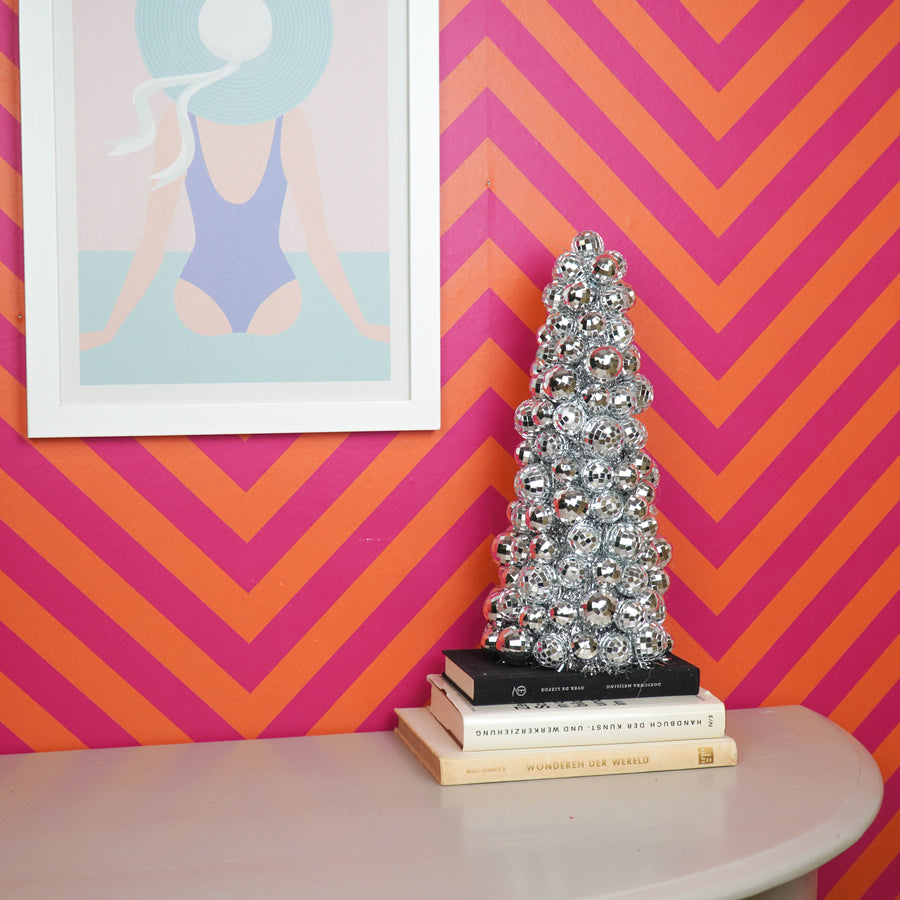Kerstboompje van Discoballen Zilver – 42 cm