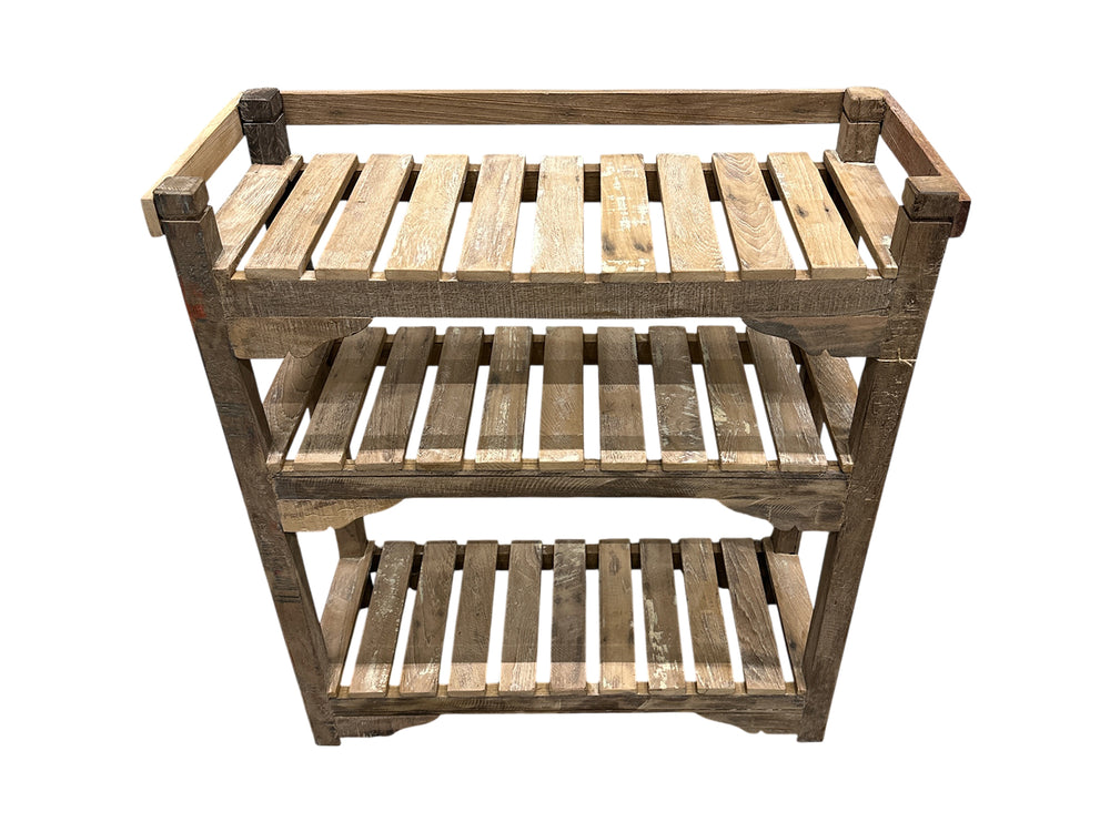 Wandrek hout zijaanzicht