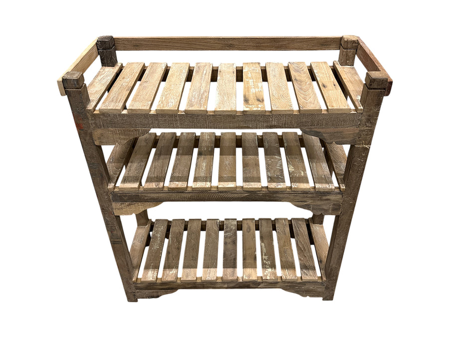 Wandrek hout zijaanzicht