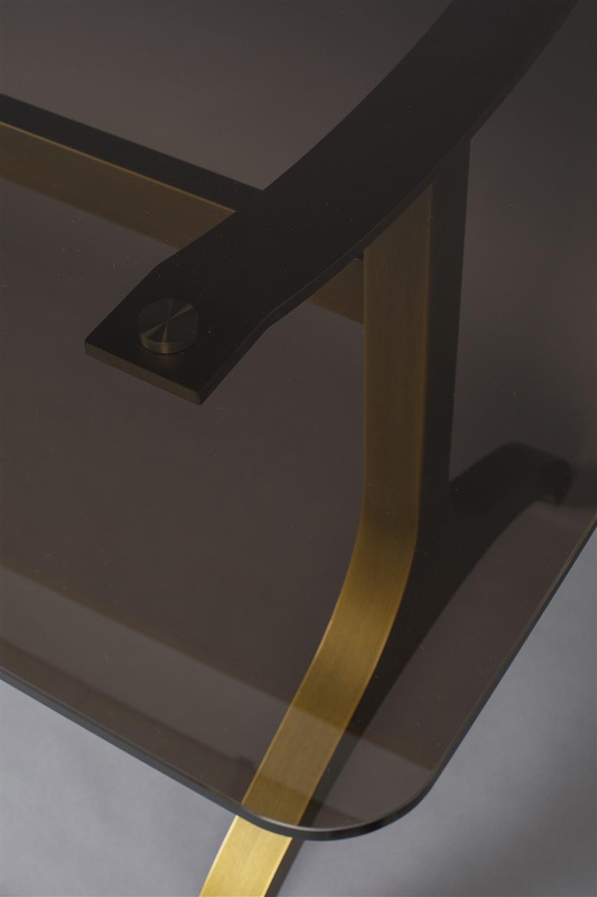 Eettafel Glas Goud 180x90 – Dutchbone Sansa