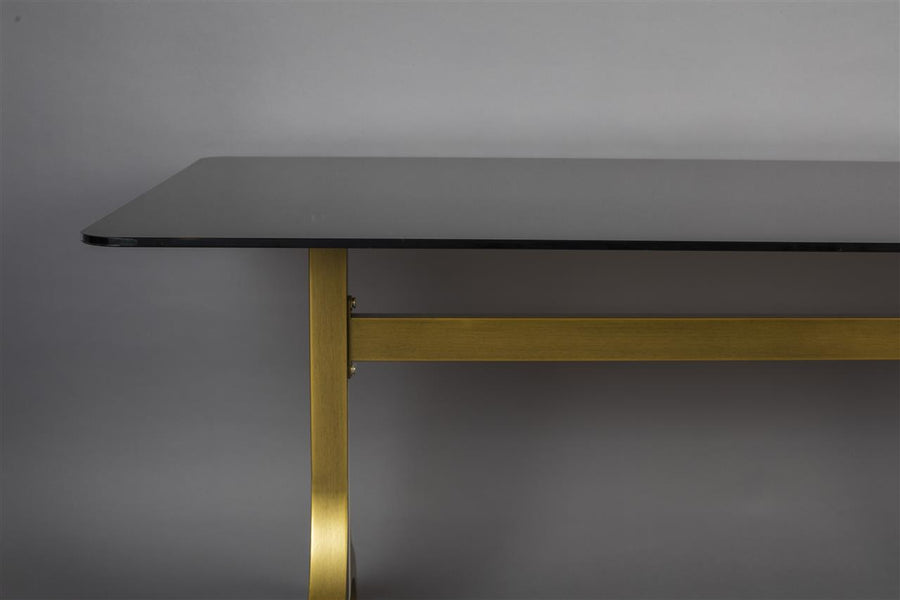 Eettafel Glas Goud 180x90 – Dutchbone Sansa