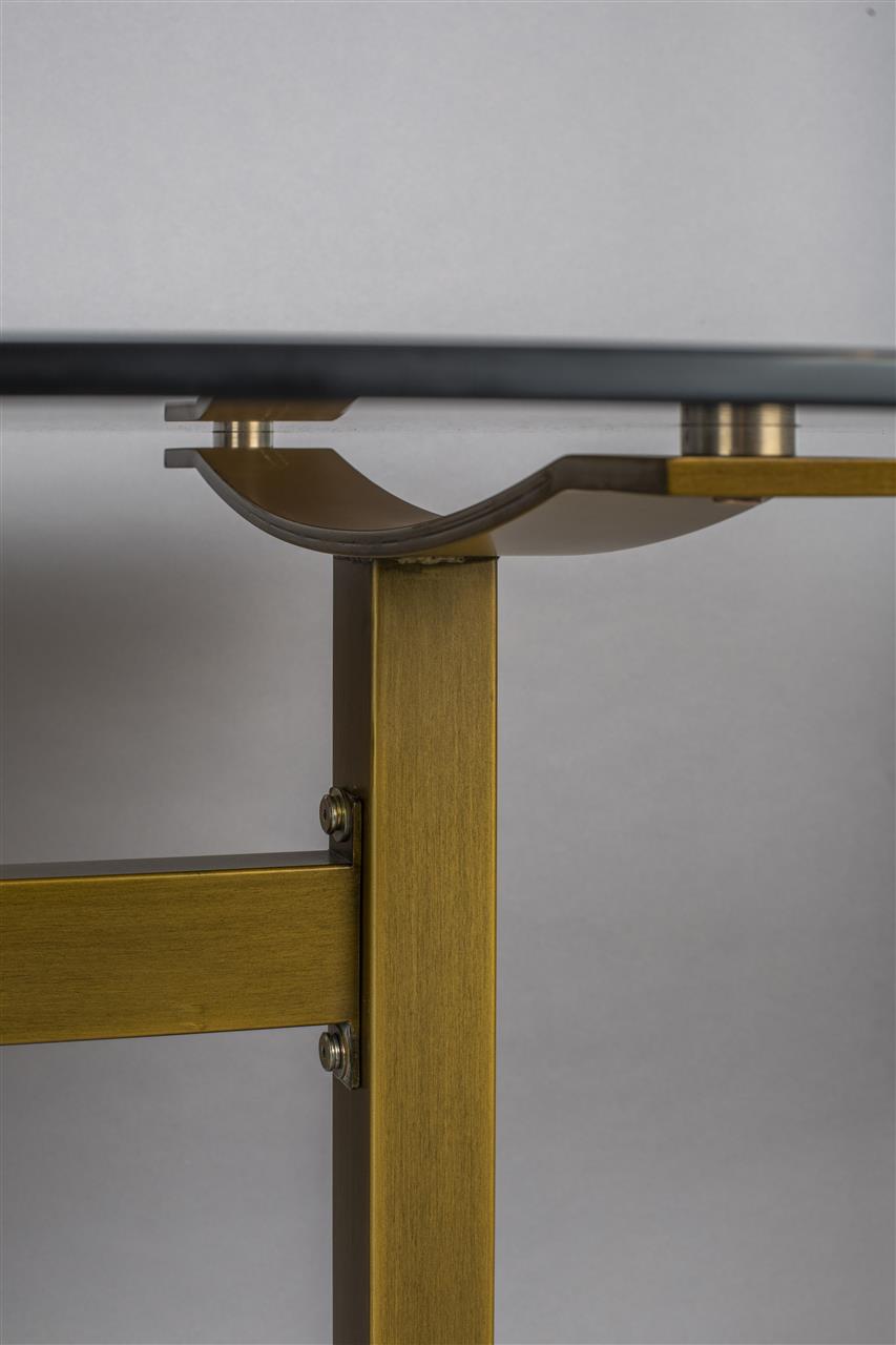 Eettafel Glas Goud 180x90 – Dutchbone Sansa