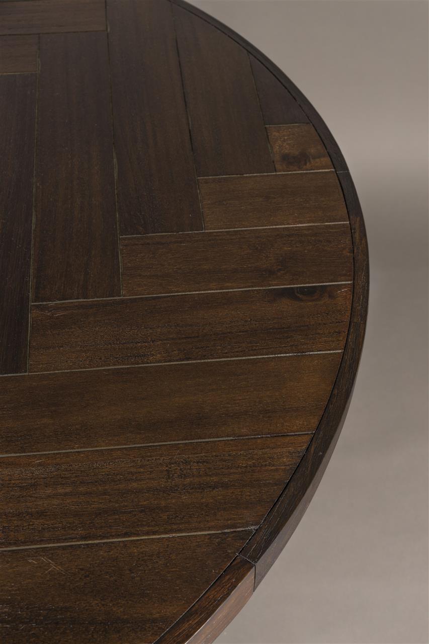 Eettafel Rond Visgraat Hout – Dutchbone Class 120