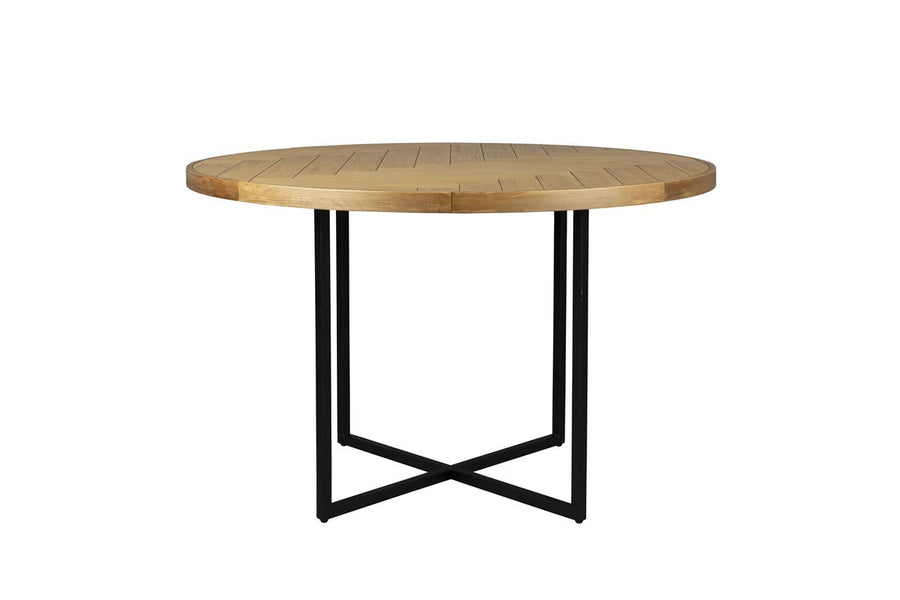Eettafel Rond Visgraat Eiken – Dutchbone Class 120