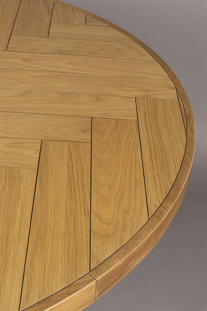 Eettafel Rond Visgraat Eiken – Dutchbone Class 120
