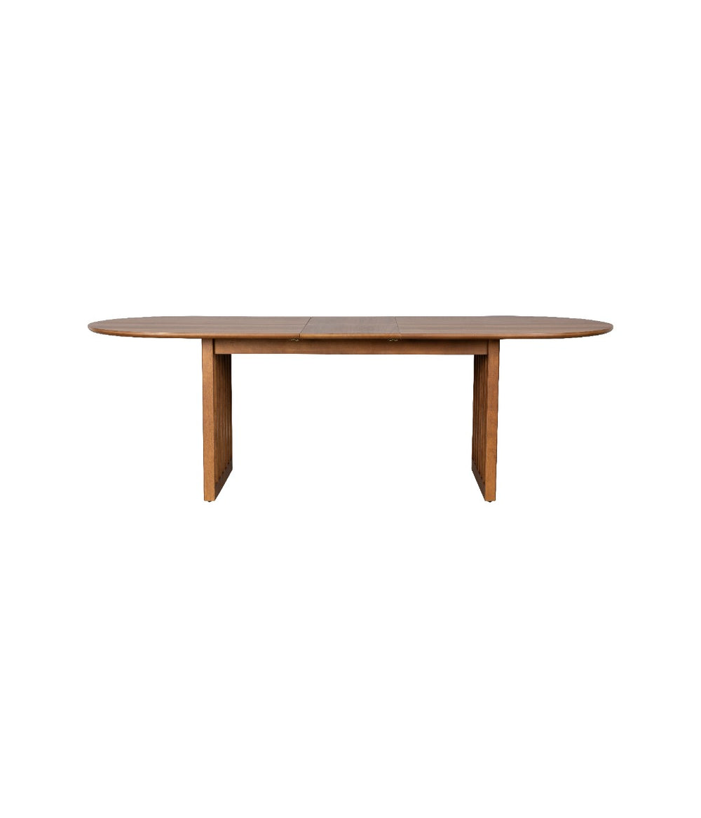 Uitschuifbare ovale walnoot eettafel Barlet 240 cm
