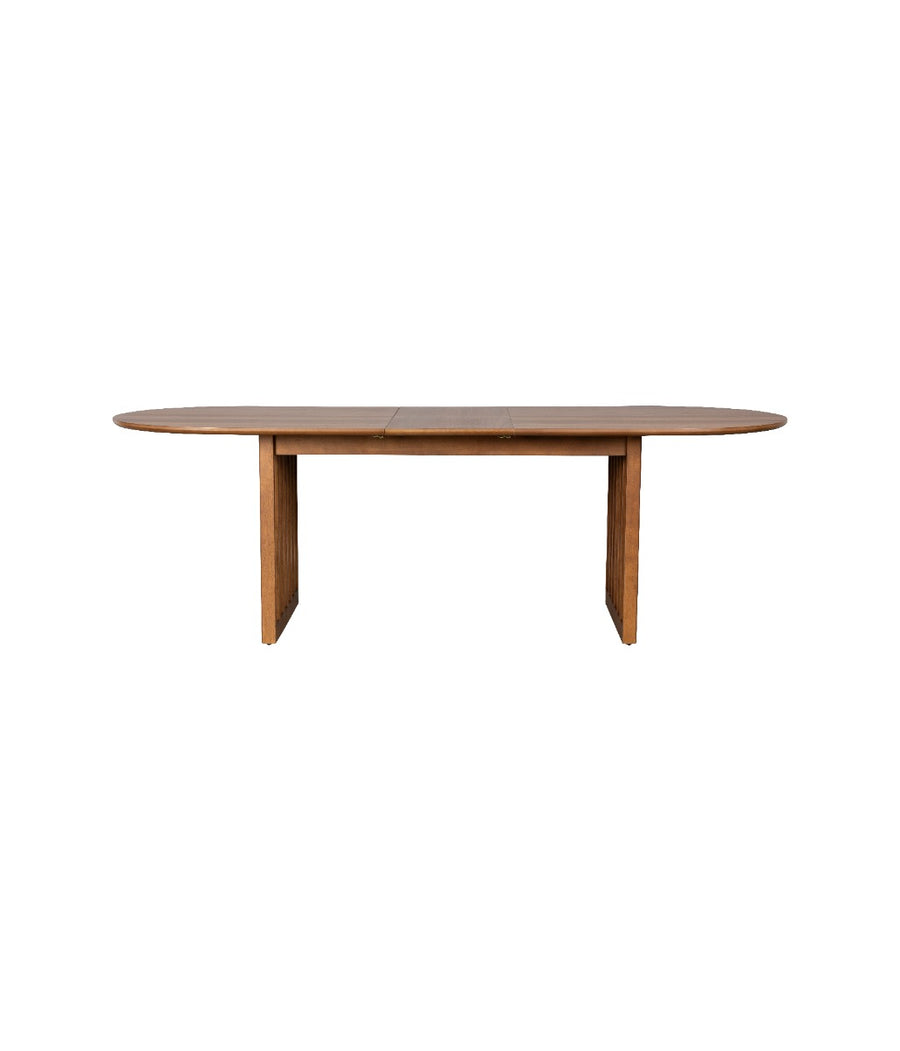 Uitschuifbare ovale walnoot eettafel Barlet 240 cm