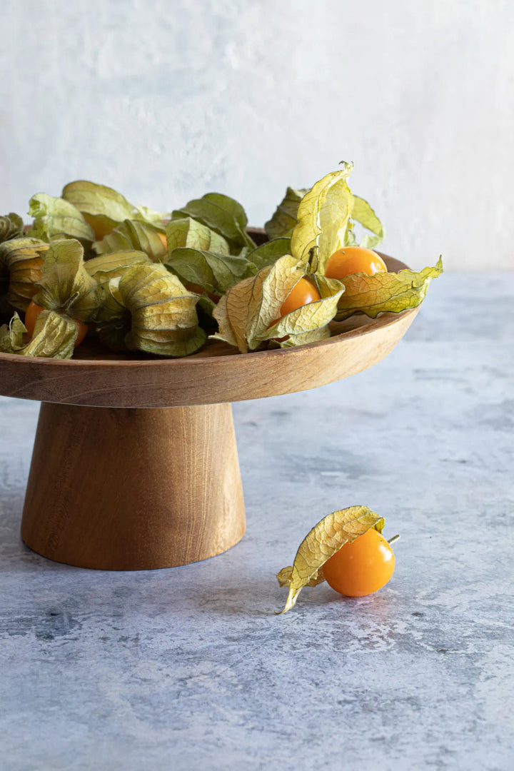 Taartplateau van Teakwortel – M-L – Handgemaakt Hout
