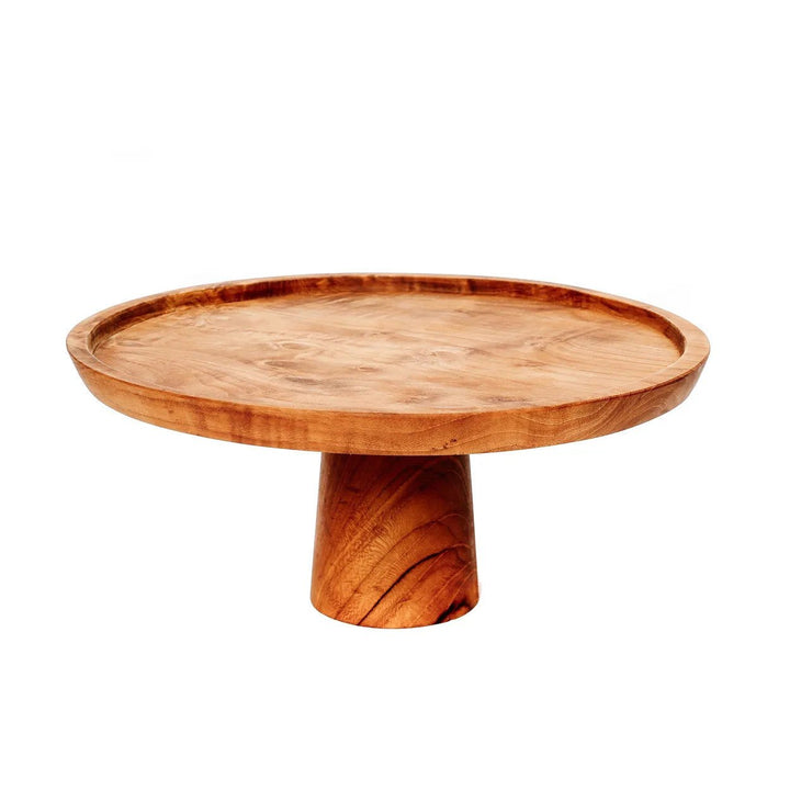 Taartplateau van Teakwortel – M-L – Handgemaakt Hout