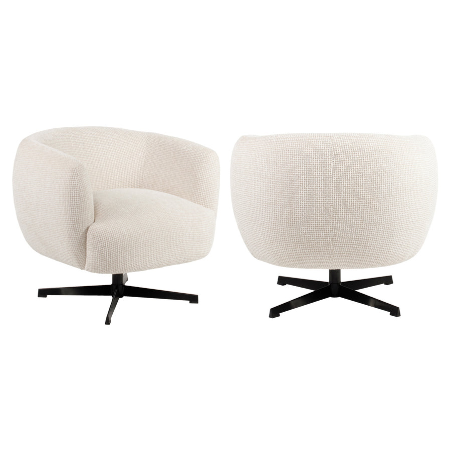 Richmond Fauteuil Estelle Beige Blockweave Draaibaar