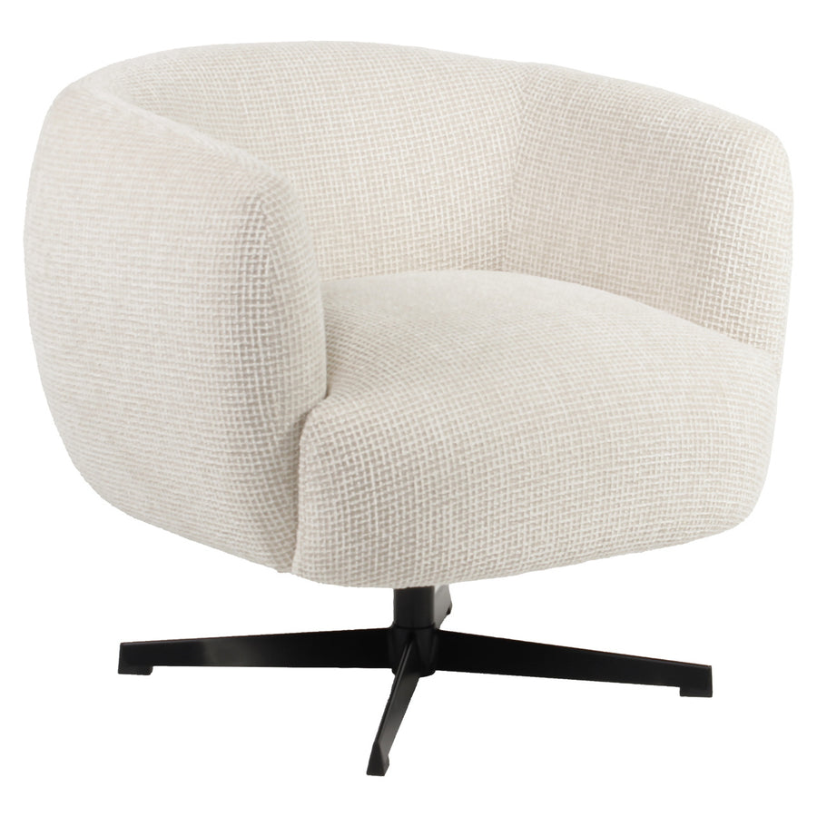 Richmond Fauteuil Estelle Beige Blockweave Draaibaar - afbeelding 2